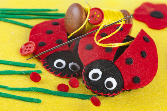 Ladybugs and needlework