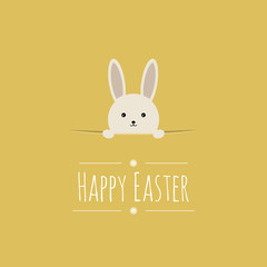 Fototapeta premium Vector Easter background with cute bunny.