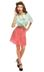 Young beautiful pinup girl