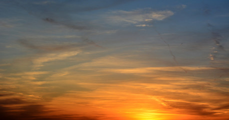 Ciel au coucher du soleil