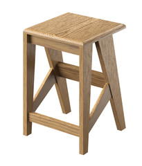 Isolated wooden stool