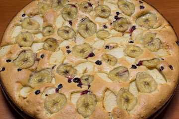 cake with fruit and berries