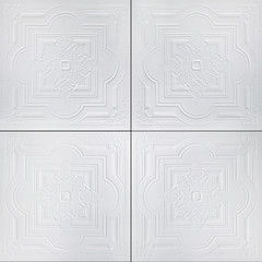 Patterns on the ceiling gypsum sheets