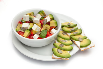 vegetarian salad in bowl