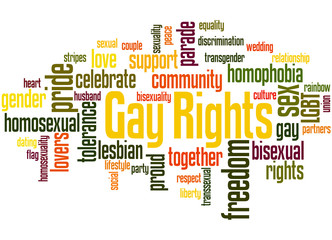 Gay rights, word cloud concept 4