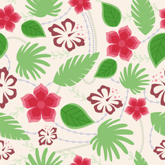 Hawaiian seamless pattern vintage