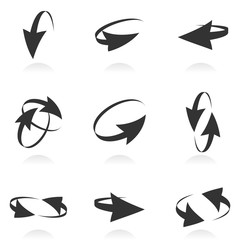 Volume set of cursors, vector graphics.