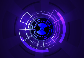 Techno Vector Circle Abstract Background