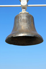 Monument bell in Odessa seaport. Ukraine