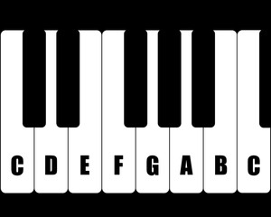 Fototapeta premium study the music of piano keys