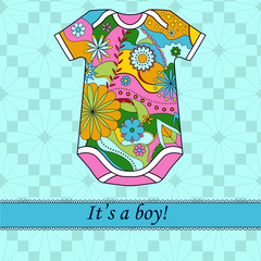It's a boy card with colorful body