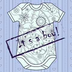 It's a boy card with stamp and body
