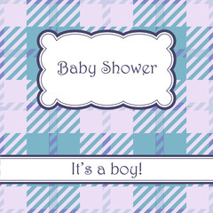 Background with plaid baby shower