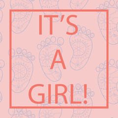 Its a girl card rose quarz color with frame