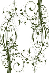 floral verte vecteur