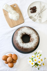 Chocolate and coconut cake
