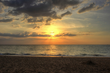 SUNSET AT KHAO LAK BEACH,Phang Nga Province,southern Thailand