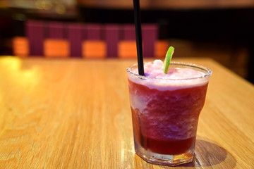 Fresh Strawberry and dough juice in the Restaurant