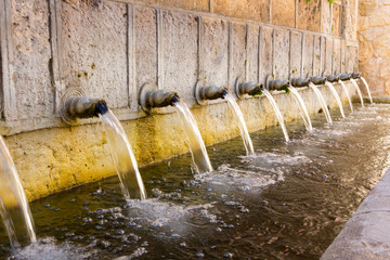 ancient water fountain water pipes