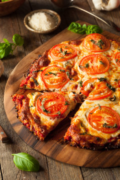 Homemade Vegan Cauliflower Crust Pizza