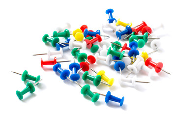 Pile of colorful thumbtack