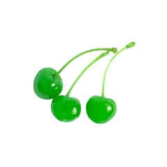 Obraz premium Green maraschino cherry