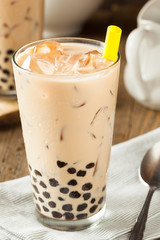 Homemade Milk Bubble Tea with Tapioca