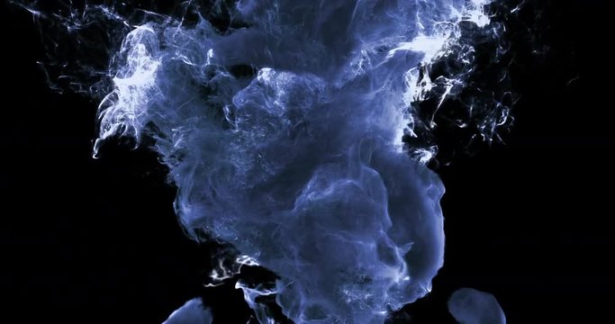 Motion Background VJ Loop - Blue Particles 4k + Matte