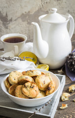 Limone cookies with mint and chocolate