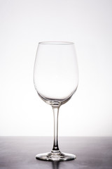Glass for wine on white background

