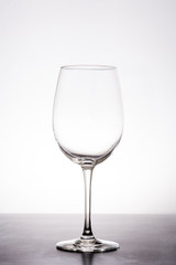 Glass for wine on white background
