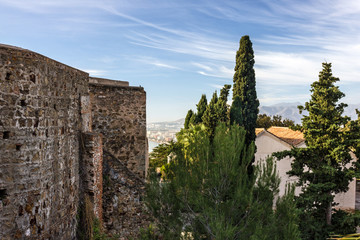 Obraz premium Malaga, Spain. Gibralfaro Castle, fortress