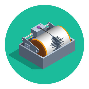 Earthquake Seismograph Icon