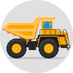 Fototapeta na wymiar dump truck color icon