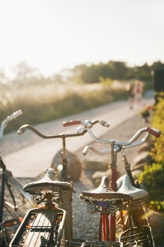 Bicycles on sunny day