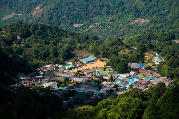 Mountain forest sly lanscape