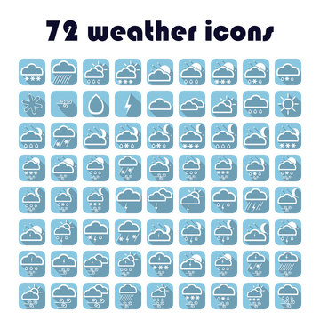  49 weather icons set