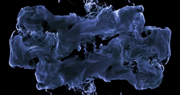 Motion Background VJ Loop - Blue Particles 4k + Matte