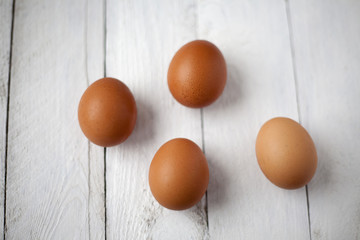 Raw eggs