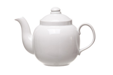 white teapot isolated
