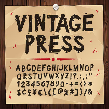 Vintage Press Font