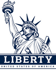 Statue of Liberty. New York landmark and symbol of Freedom and Democracy. - 108742032