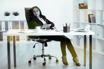 Businesswoman in office