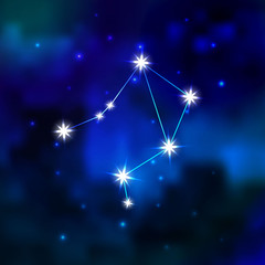 Zodiac constellation in the sky