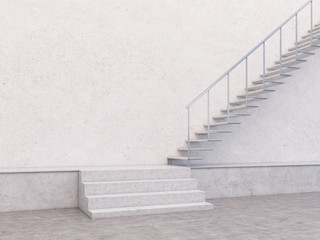 Concrete interior stairs wall