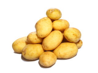 new potato tuber isolated on white background cutout