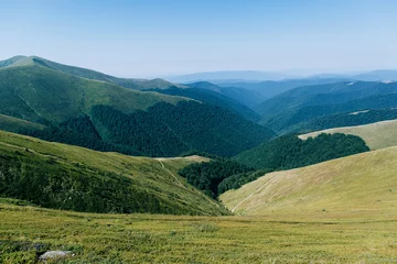 Fototapeten Green mountains, hills, travel, landscape © Yevhenii Kukulka