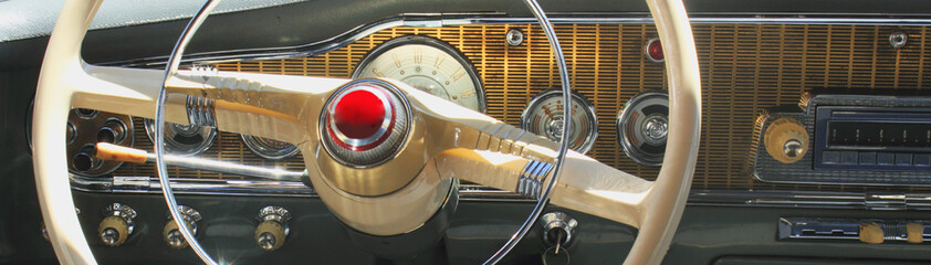 Vintage car dashboard  (fragment)