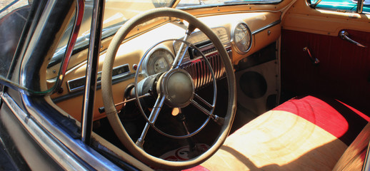 Retro  car interior (fragment)