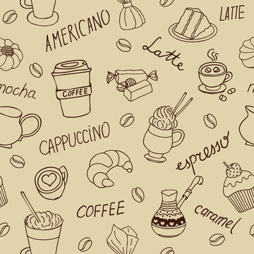 Seamless coffee background